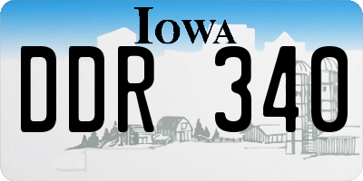 IA license plate DDR340