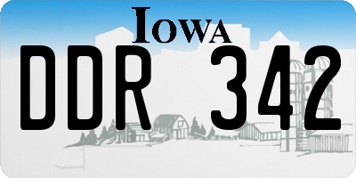 IA license plate DDR342