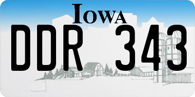 IA license plate DDR343