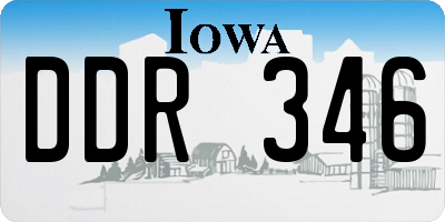 IA license plate DDR346