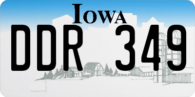 IA license plate DDR349