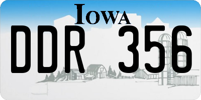 IA license plate DDR356