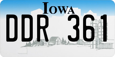 IA license plate DDR361