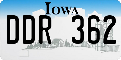 IA license plate DDR362