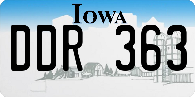IA license plate DDR363