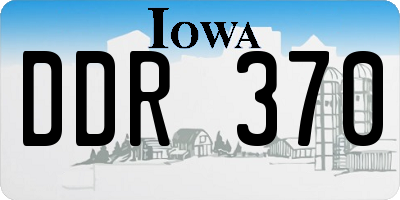 IA license plate DDR370