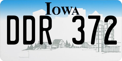 IA license plate DDR372