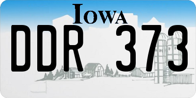 IA license plate DDR373