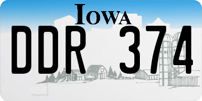 IA license plate DDR374