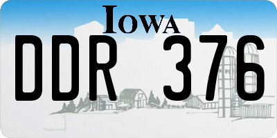 IA license plate DDR376