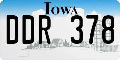 IA license plate DDR378