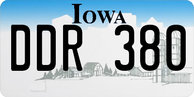 IA license plate DDR380