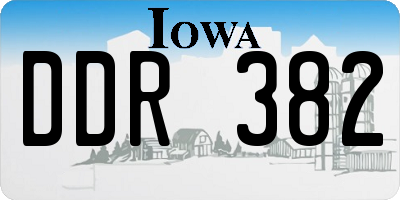 IA license plate DDR382