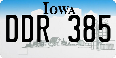 IA license plate DDR385