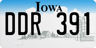 IA license plate DDR391
