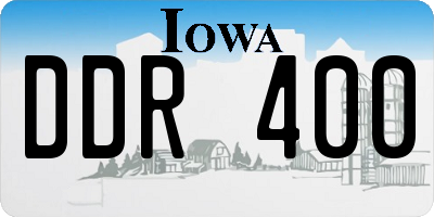 IA license plate DDR400