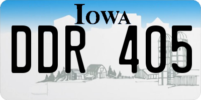 IA license plate DDR405