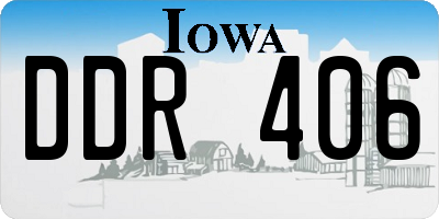 IA license plate DDR406