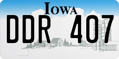 IA license plate DDR407
