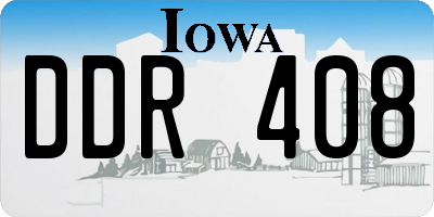 IA license plate DDR408