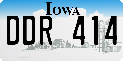 IA license plate DDR414