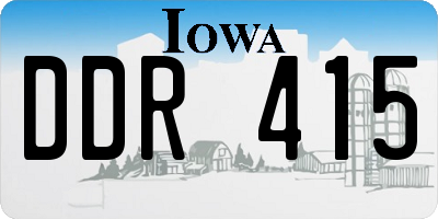 IA license plate DDR415