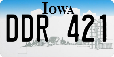 IA license plate DDR421