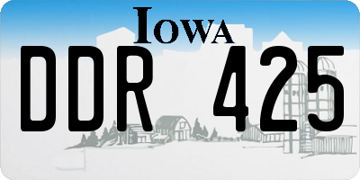 IA license plate DDR425