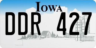IA license plate DDR427