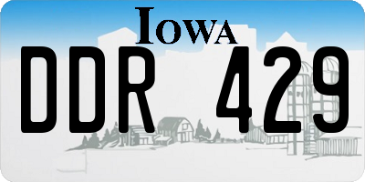 IA license plate DDR429