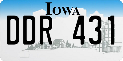 IA license plate DDR431