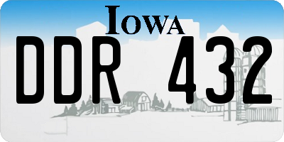 IA license plate DDR432