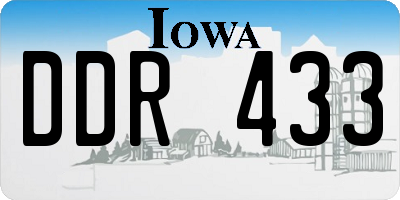 IA license plate DDR433