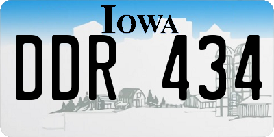 IA license plate DDR434