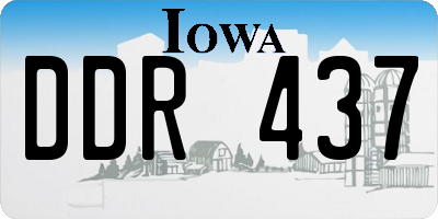 IA license plate DDR437