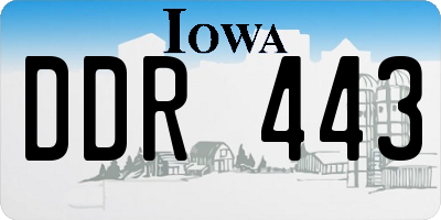 IA license plate DDR443