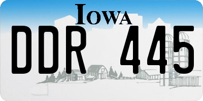IA license plate DDR445