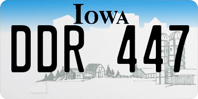 IA license plate DDR447