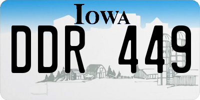 IA license plate DDR449