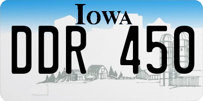 IA license plate DDR450