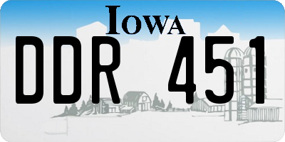 IA license plate DDR451