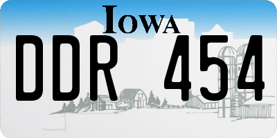 IA license plate DDR454