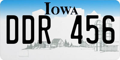 IA license plate DDR456