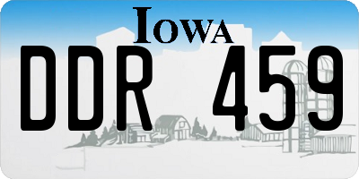 IA license plate DDR459