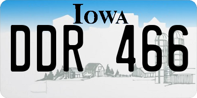 IA license plate DDR466