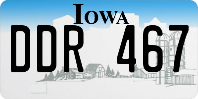 IA license plate DDR467
