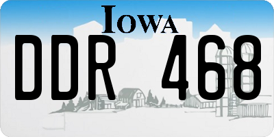 IA license plate DDR468
