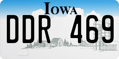 IA license plate DDR469