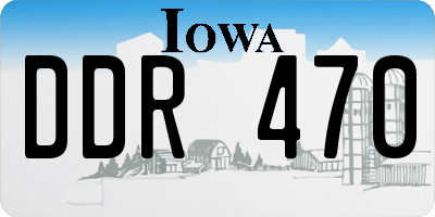 IA license plate DDR470