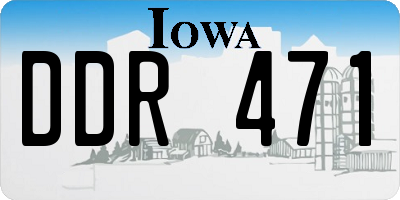 IA license plate DDR471